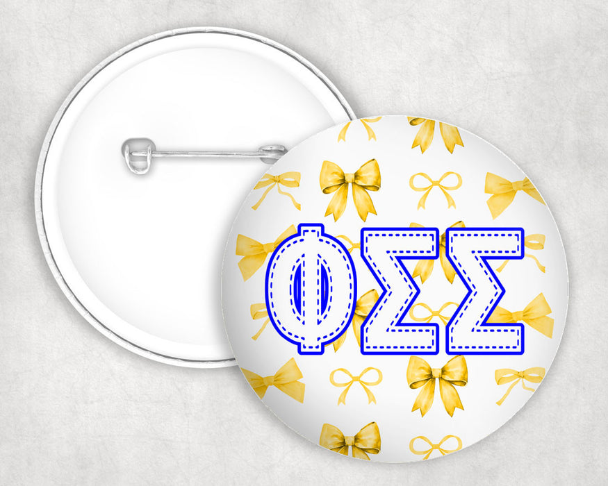 Phi Sigma Sigma Multi Bows Pin Buttons Phi Sigma Sigma Multi Bows Pin Buttons