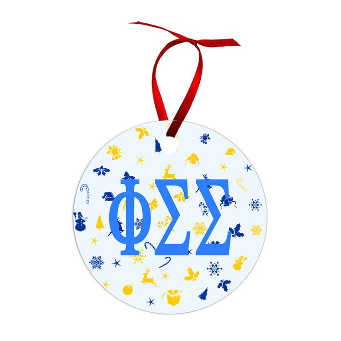 Phi Sigma Sigma Holiday Cheer Christmas Ornaments Phi Sigma Sigma Holiday Cheer Christmas Ornaments