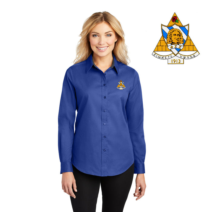 Discount Phi Sigma Sigma Long Sleeve Oxford DISCOUNT-Phi Sigma Sigma Long Sleeve Oxford