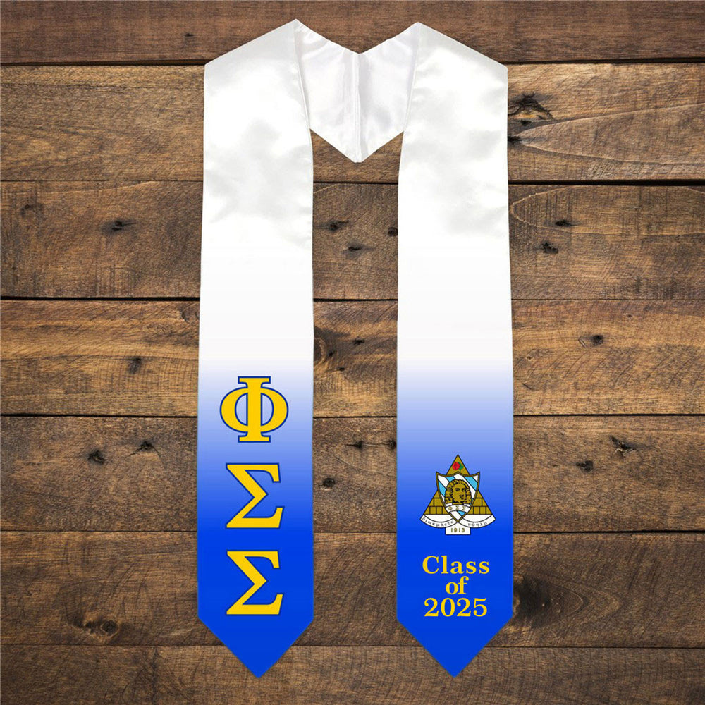 Phi Sigma Sigma Extra Fancy Greek Class Of Graduation Stole Phi Sigma Sigma Extra Fancy Greek Class Of  Graduation Stole