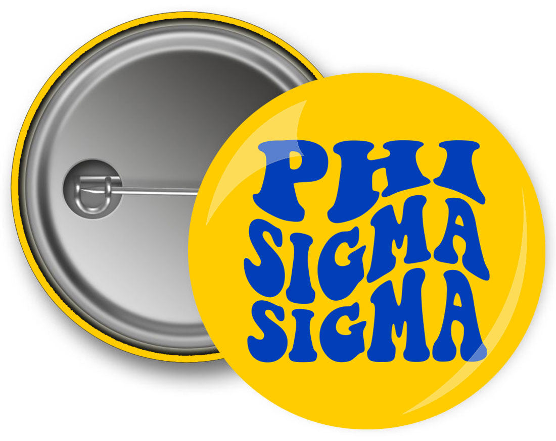 Phi Sigma Sigma Bulky Text Button Phi Sigma Sigma Bulky Text Button