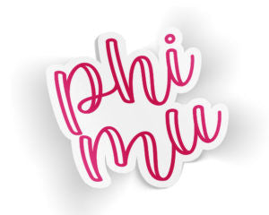 Phi Mu Phi Mu Nickname Script Sticker