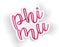 Phi Mu Nickname Script Sticker Phi Mu Nickname Script Sticker