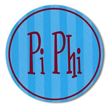 Pi Beta Phi Bumper Stickers 4" Round Pi Beta Phi Bumper Stickers 4