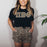 Pi Beta Phi Cheetah Print Lettered Tee Pi Beta Phi Cheetah Print Lettered Tee