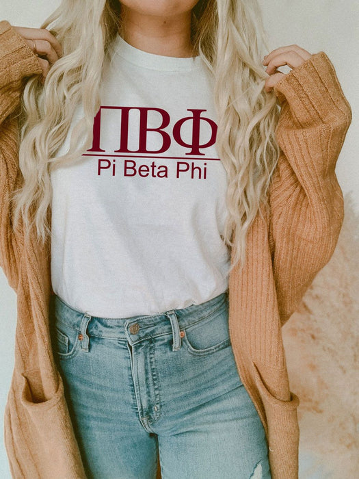 Pi Beta Phi Comfort Colors Heavyweight T Shirt Pi Beta Phi Comfort Colors Heavyweight T-Shirt