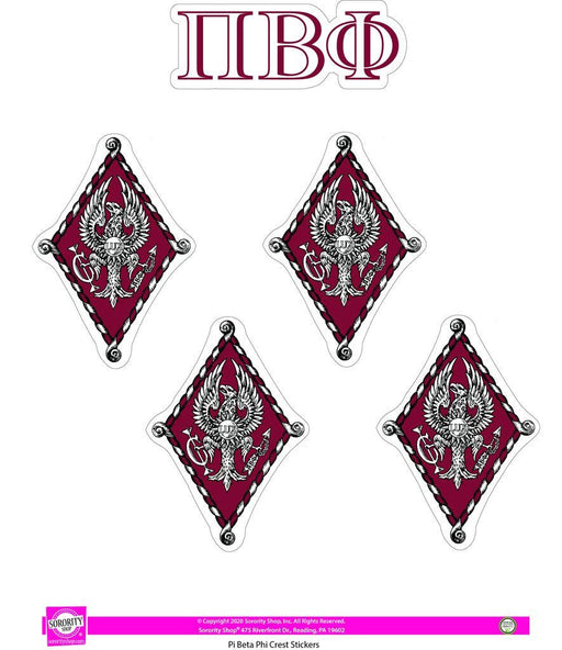 Pi Beta Phi Pi Beta Phi Crest Sticker Sheet