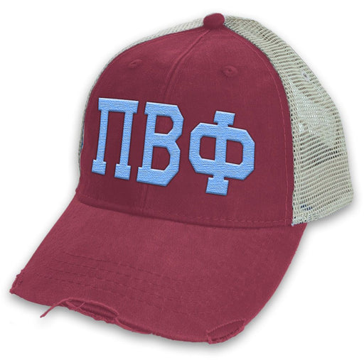 Pi Beta Phi Pi Beta Phi Distressed Trucker Hat