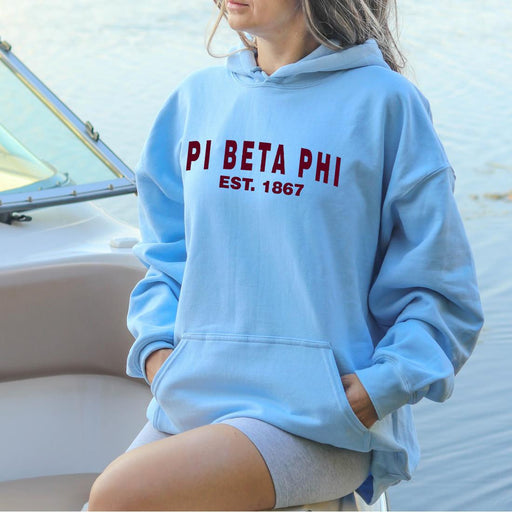 Pi Beta Phi Pi Beta Phi Established Hooded Sweatshirts