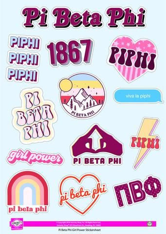 Pi Beta Phi Girl Power Stickers Pi Beta Phi Girl Power Stickers