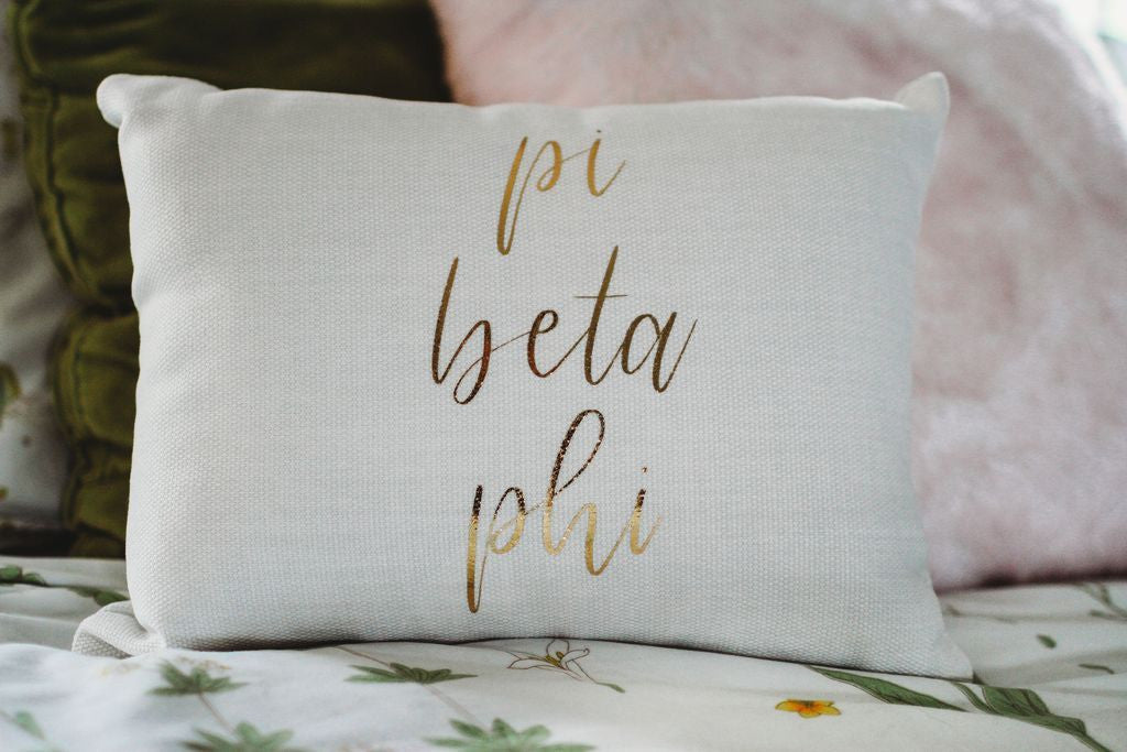 Pi Beta Phi Gold Imprint Throw Pillow Pi Beta Phi Gold Imprint Throw Pillow
