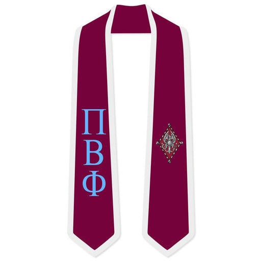 Pi Beta Phi DISCOUNT-Pi Beta Phi Greek 2 Tone Lettered Graduation Sash Stole