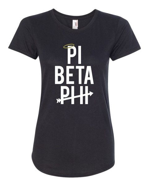 Pi Beta Phi Halo Triblend Scoopneck T Shirt Pi Beta Phi Halo Triblend Scoopneck T-Shirt