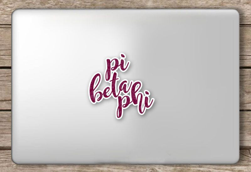 Pi Beta Phi Script Sticker Pi Beta Phi Script Sticker