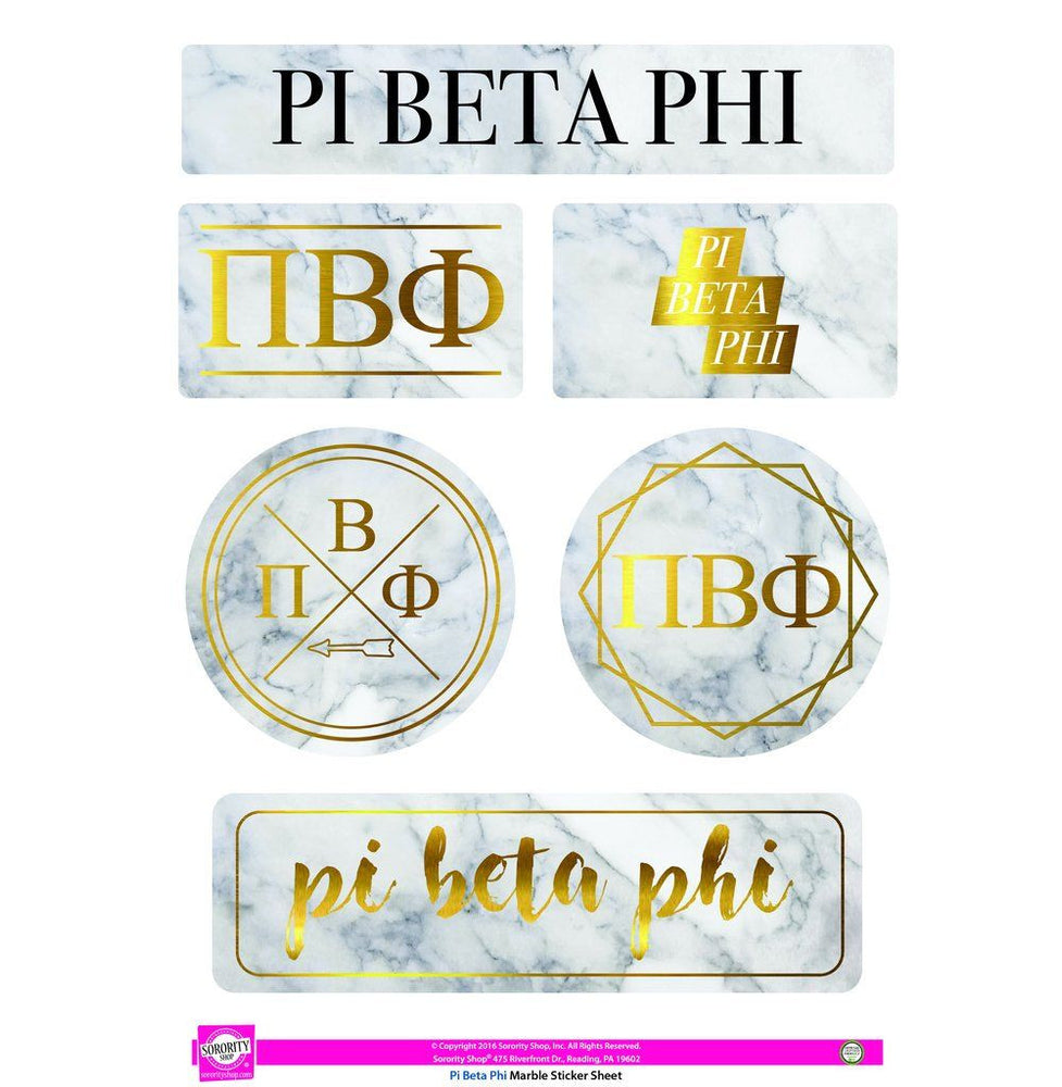 Pi Beta Phi Marble Sticker Sheet Pi Beta Phi Marble Sticker Sheet