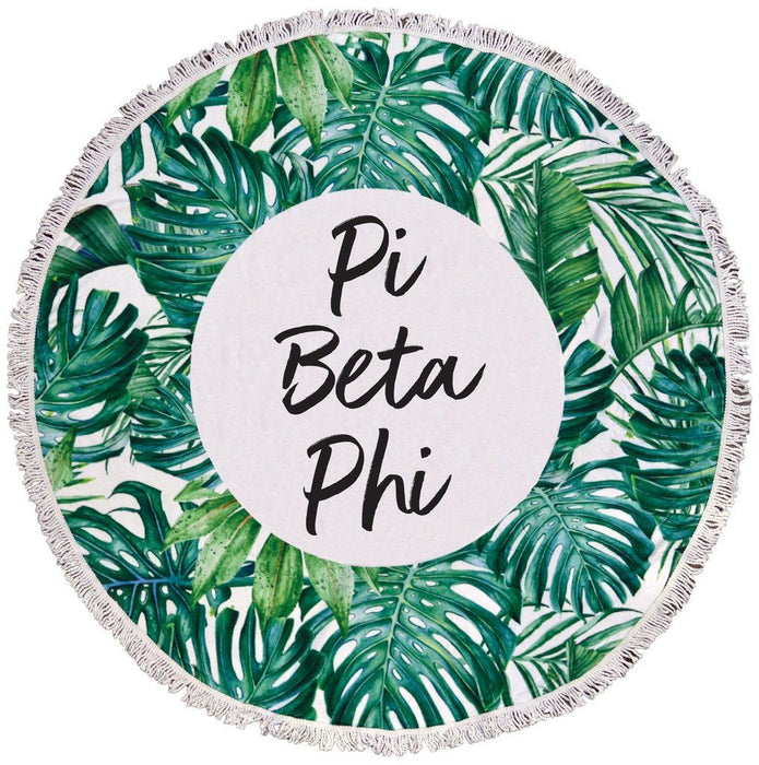 Pi Beta Phi Palm Leaf Fringe Towel Blanket Pi Beta Phi Palm Leaf Fringe Towel Blanket