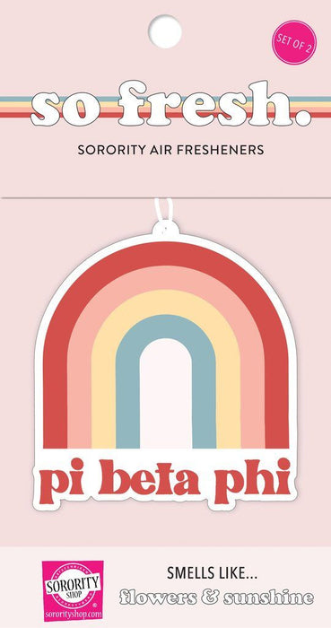 Pi Beta Phi Rainbow Retro Air Freshener Flowers & Sunshine Scent Pi Beta Phi Rainbow Retro Air Freshener - Flowers & Sunshine Scent