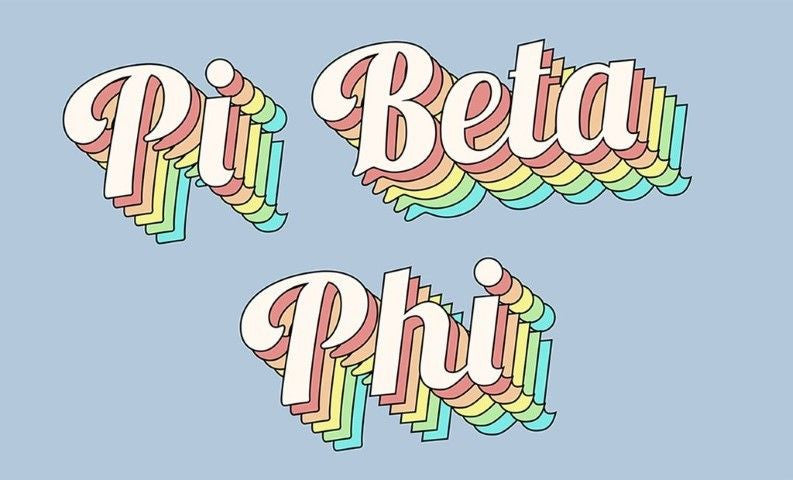 Pi Beta Phi Sorority Retro Flag — GreekU