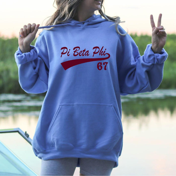 Pi Beta Phi Tail Hooded Sweatshirts Pi Beta Phi Tail Hooded Sweatshirts