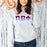 Printify Pi Beta Phi Two Tone Lettered Hooded Sweatshirts Pi Beta Phi Two Tone Lettered Hooded Sweatshirts