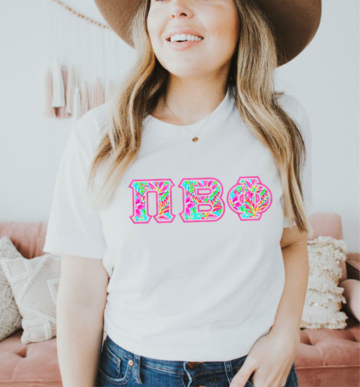 Pi Beta Phi Pi Beta Phi Floral Letter Tees