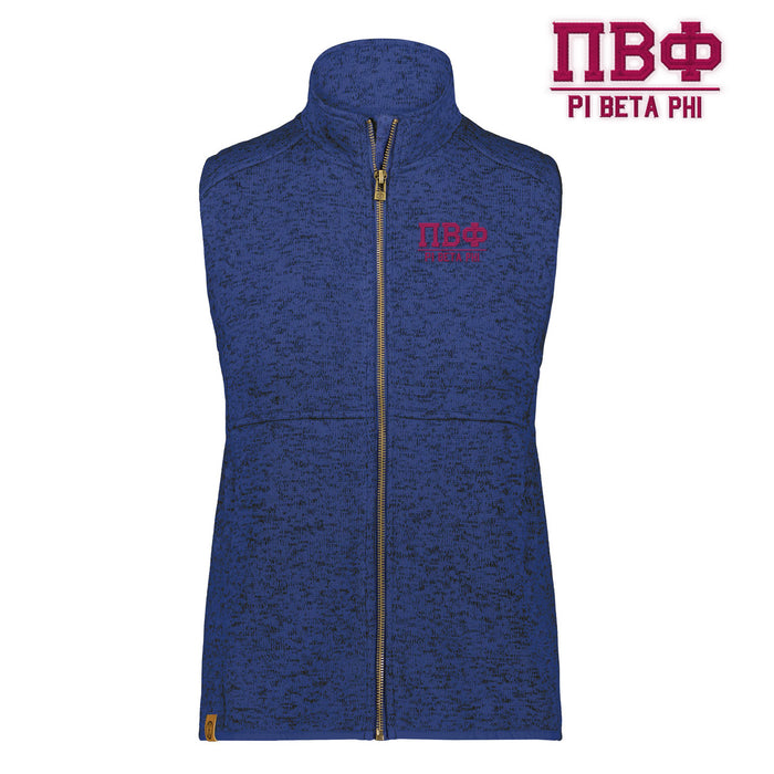 Pi Beta Phi Alpine Sweater Fleece Vest Pi Beta Phi Alpine Sweater Fleece Vest