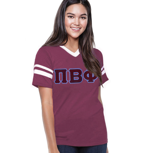 Pi Beta Phi DISCOUNT-Pi Beta Phi Jersey With Greek Applique Letters