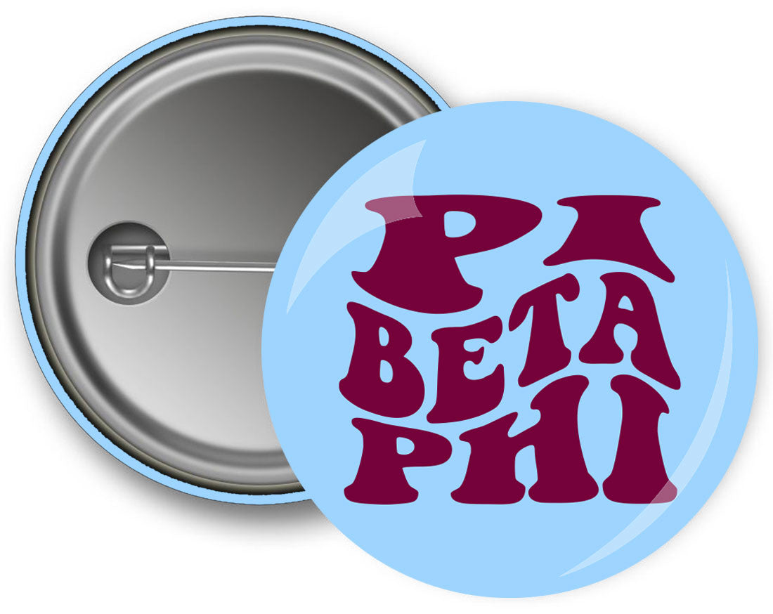 Pi Beta Phi Bulky Text Button Pi Beta Phi Bulky Text Button