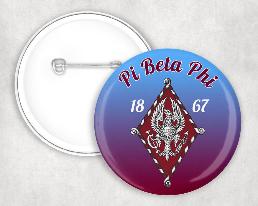 Pi Beta Phi Classic Crest Pin Buttons Pi Beta Phi Classic Crest Pin Buttons