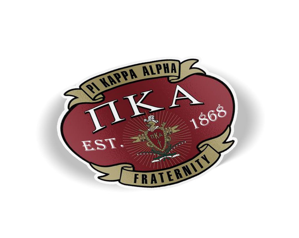 Pi Kappa Alpha Banner Crest Shield Decal Pi Kappa Alpha Banner Crest - Shield Decal