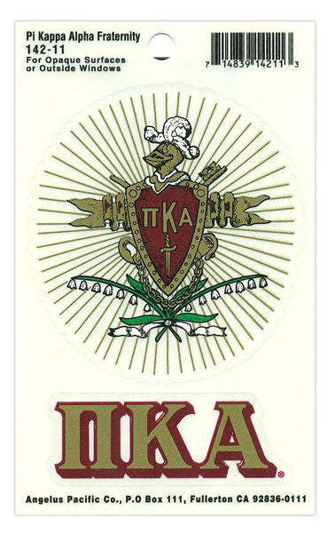 Pi Kappa Alpha Crest Shield Decal Pi Kappa Alpha Crest - Shield Decal