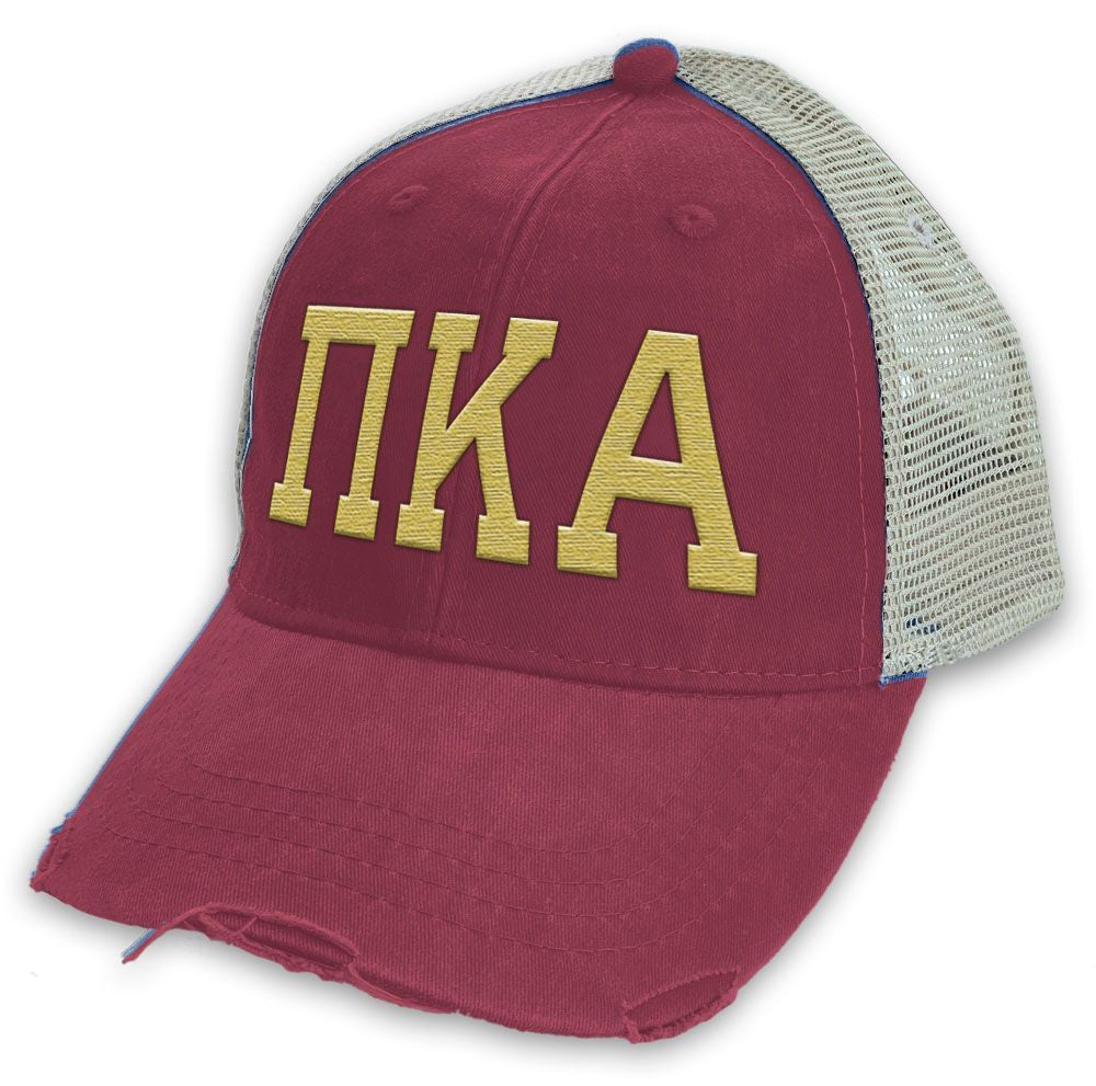 Pi Kappa Alpha Distressed Trucker Hat Pi Kappa Alpha Distressed Trucker Hat