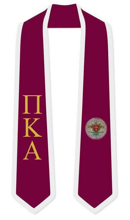 Discount Pi Kappa Alpha Greek 2 Tone Lettered Graduation Sash Stole DISCOUNT-Pi Kappa Alpha Greek 2 Tone Lettered Graduation Sash Stole