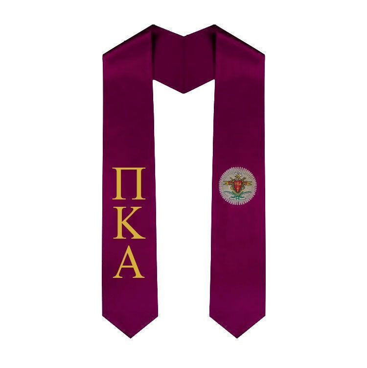 Pi Kappa Alpha Greek Lettered Graduation Sash Stole With Crest Pi Kappa Alpha Greek Lettered Graduation Sash Stole With Crest