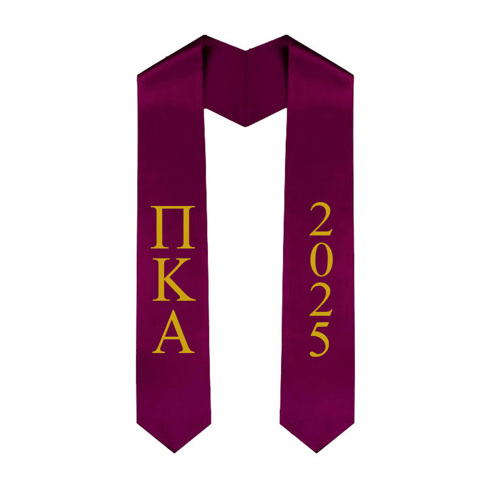 Pi Kappa Alpha Greek Lettered Graduation Sash Stole With Year Best Value Pi Kappa Alpha Greek Lettered Graduation Sash Stole With Year - Best Value