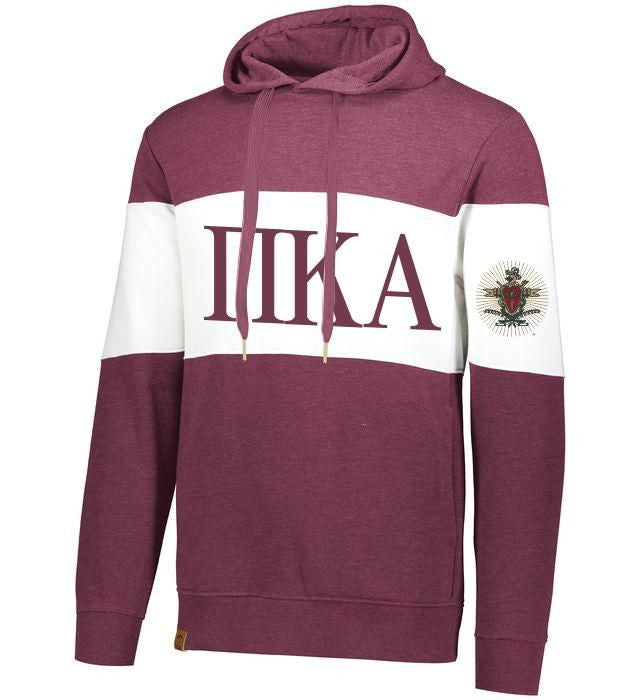 Pi Kappa Alpha Ivy League Hoodie W Crest On Left Sleeve Pi Kappa Alpha Ivy League Hoodie W Crest On Left Sleeve