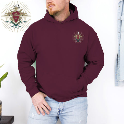 Pi Kappa Alpha DISCOUNT-Pi Kappa Alpha Crest - Shield Emblem Hooded Sweatshirt