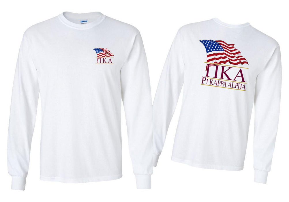 Greekgear Pi Kappa Alpha Patriot Long Sleeve T Shirts Pi Kappa Alpha Patriot Long Sleeve T-Shirts