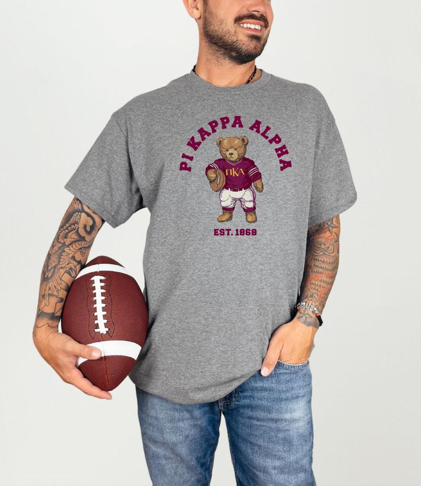 Pi Kappa Alpha Teddy Bear Football T Shirt Pi Kappa Alpha Teddy Bear Football T-Shirt