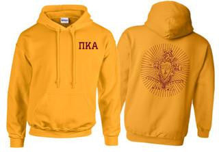 Printify Pi Kappa Alpha World Famous Crest Shield Hooded Sweatshirts Pi Kappa Alpha World Famous Crest - Shield Hooded Sweatshirts