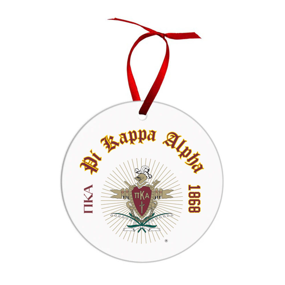 Pi Kappa Alpha Crest & Year Circle Ornaments Pi Kappa Alpha Crest & Year Circle Ornaments