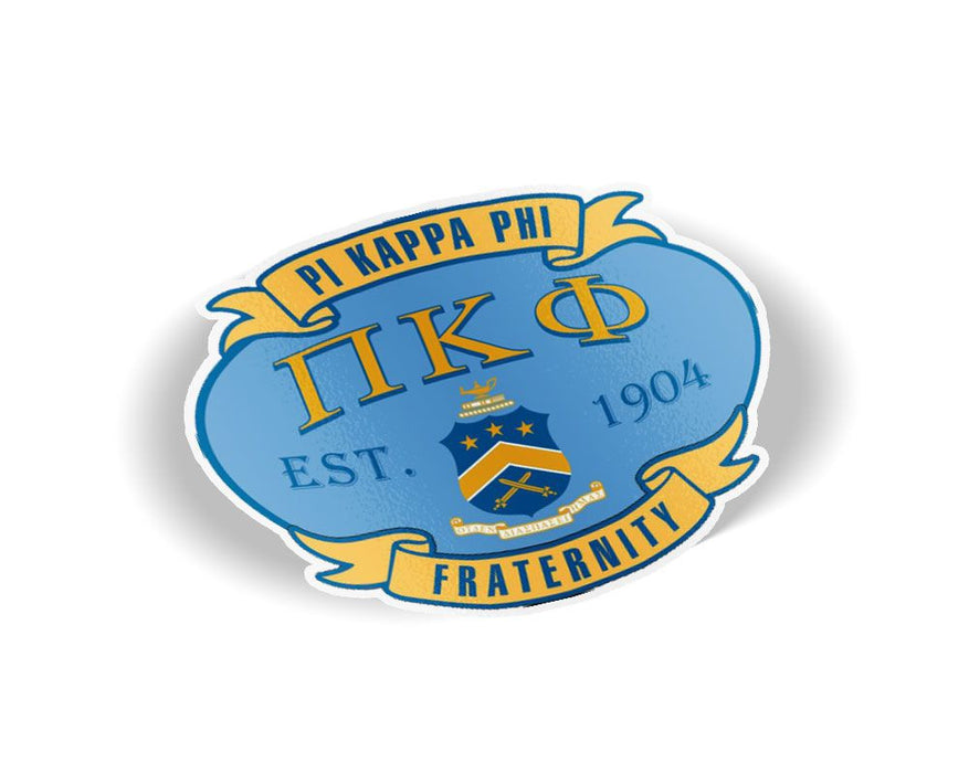 Pi Kappa Phi Banner Crest Shield Decal Pi Kappa Phi Banner Crest - Shield Decal