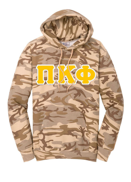 Discount Pi Kappa Phi Camo Pullover Hooded Sweatshirt DISCOUNT-Pi Kappa Phi Camo Pullover Hooded Sweatshirt