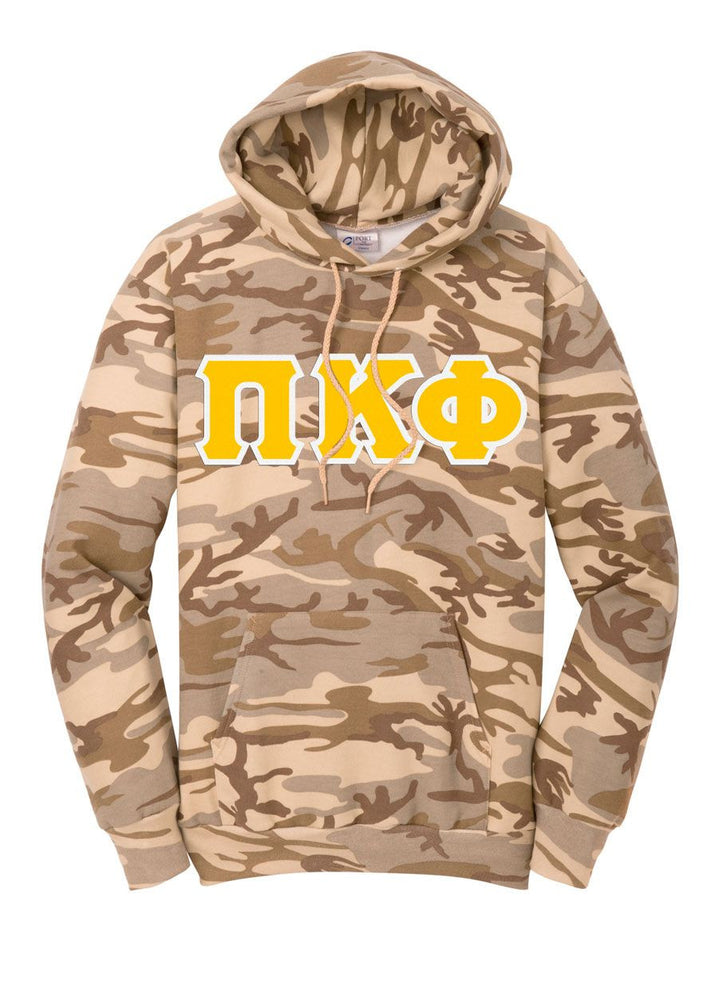 Discount Pi Kappa Phi Camo Pullover Hooded Sweatshirt DISCOUNT-Pi Kappa Phi Camo Pullover Hooded Sweatshirt