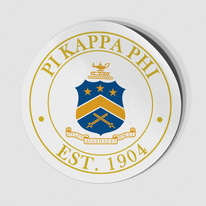 Pi Kappa Phi Circle Crest Shield Decal Pi Kappa Phi Circle Crest - Shield Decal