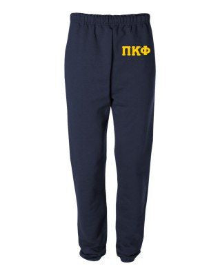 Pi Kappa Phi Greek Lettered Thigh Sweatpants Pi Kappa Phi Greek Lettered Thigh Sweatpants