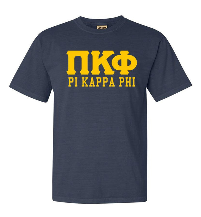 Pi Kappa Phi Greek Custom Comfort Colors Heavyweight T Shirt Pi Kappa Phi Greek Custom Comfort Colors Heavyweight T-Shirt