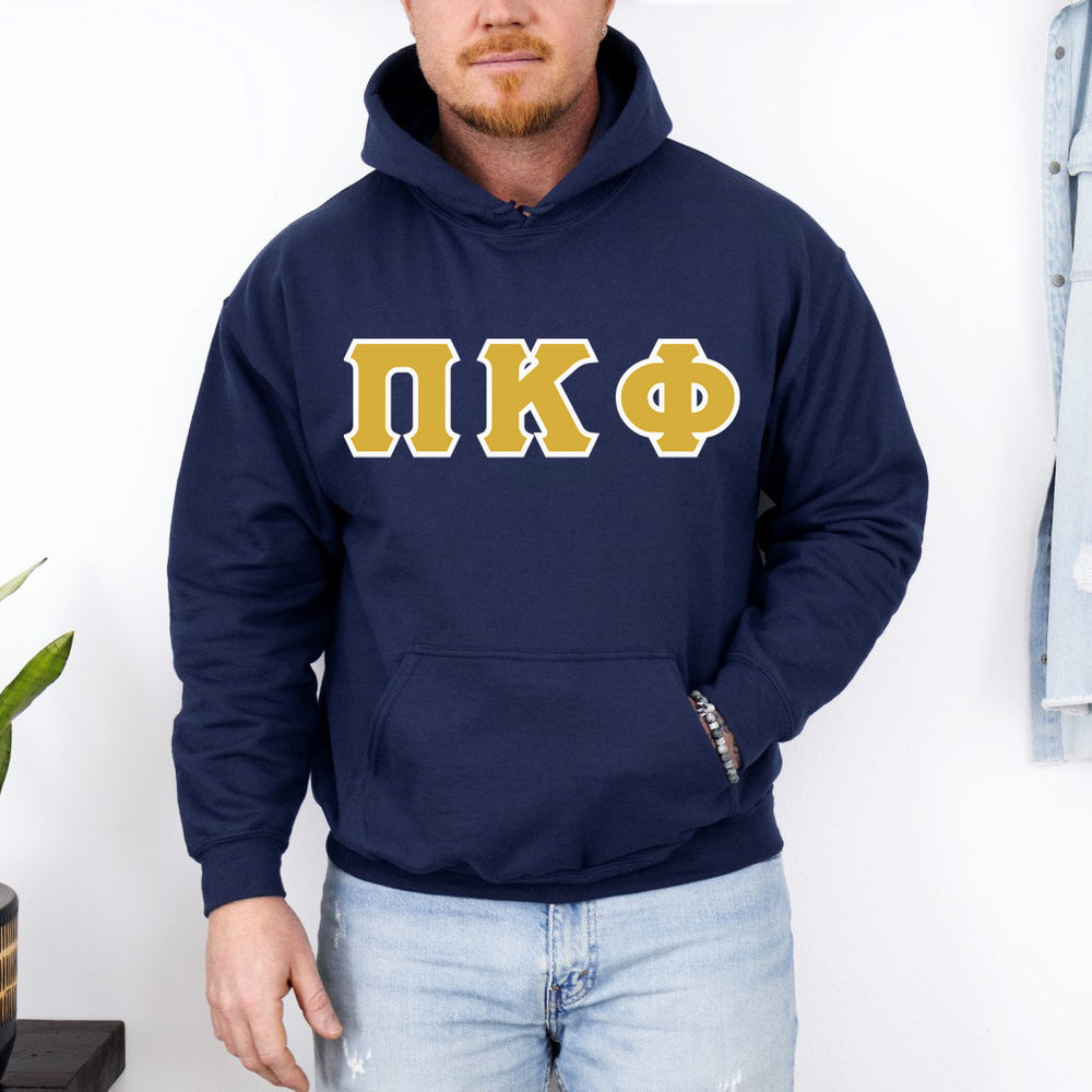 Discount Pi Kappa Phi Lettered Hooded Sweatshirt Best Value DISCOUNT Pi Kappa Phi Lettered Hooded Sweatshirt - Best Value