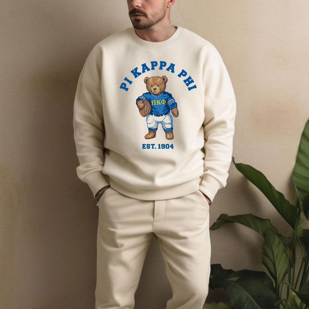 Pi Kappa Phi Teddy Bear Crewneck Sweatshirt Pi Kappa Phi Teddy Bear Crewneck Sweatshirt