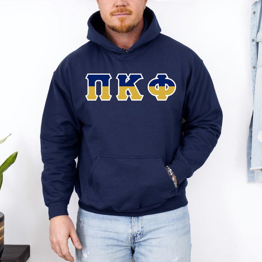 Pi Kappa Phi Pi Kappa Phi Two Toned Greek Lettered Hooded Sweatshirts